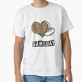 Game Day Leopard Heart Football T-Shirt - Aesthetic Graphic for Adults - T-Shirt, Sweatshirt, Hoodie