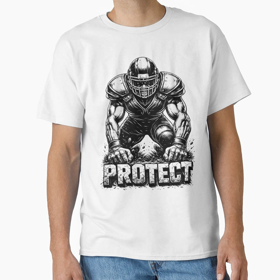 Mean Strong Football Player Lineman T-Shirt - Minimalist Print Men Women - T-Shirt, Sweatshirt, Hoodie