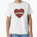 Love American Football Heart T-Shirt - Casual Everyday Wear Men Women - T-Shirt, Sweatshirt, Hoodie