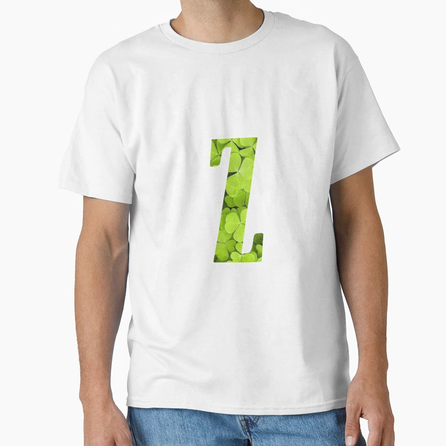 Z Botanical Monogram Detailed Clovers T-Shirt - Graphic Print Unisex - T-Shirt, Sweatshirt, Hoodie