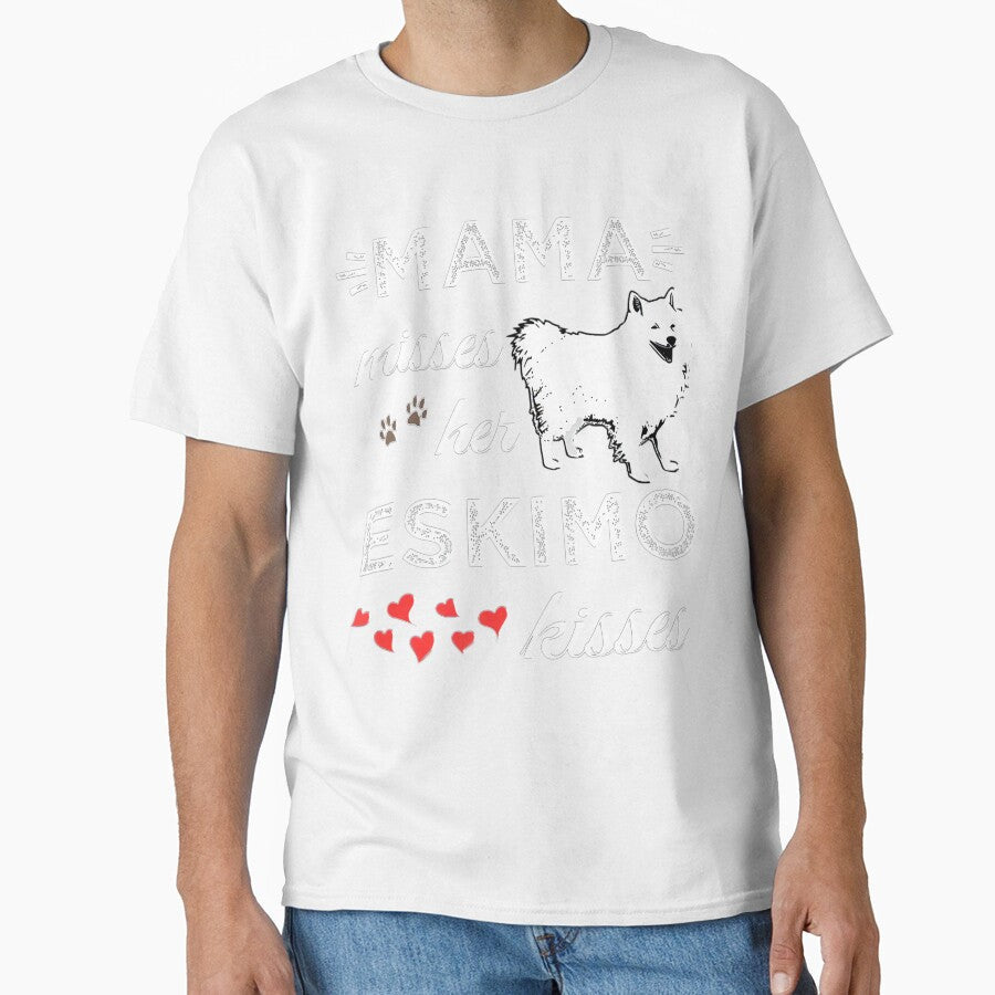 American Eskimo Dog Eskie Vintage Retro Cute Funny - Adult & Kids T-Shirts, Sweatshirts & Hoodies apparel design preview 1