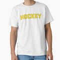 Hockey Player Jersey Text T-Shirt - Unique Graphic Men Women - T-Shirt, Sweatshirt, Hoodie