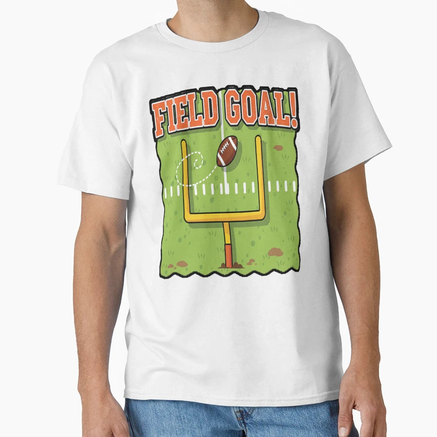 American Football Sport Field Goal T-Shirt - Fun Novelty Design for Adults - T-Shirt, Sweatshirt, Hoodie