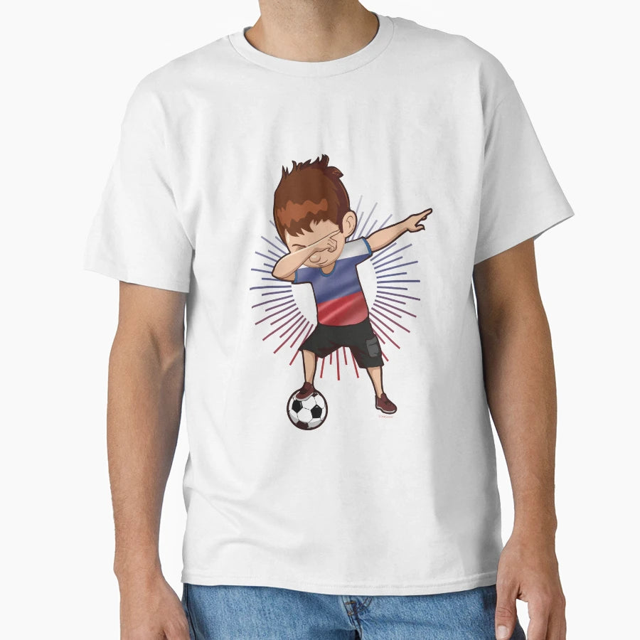 Football Soccer Dab Russia T-Shirt - Minimalist Print Men Women - T-Shirt, Sweatshirt, Hoodie
