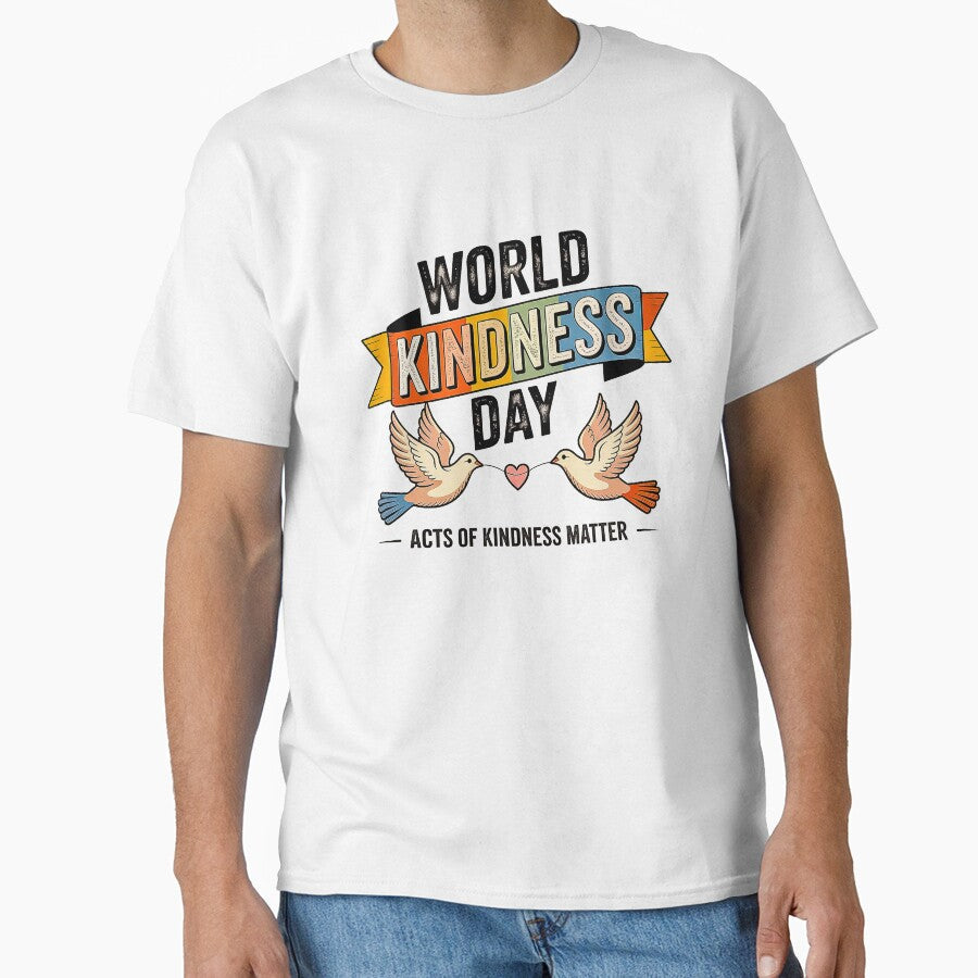 World Kindness Day Retro Doves Acts Of by Amanda's - Adult & Kids T-Shirts, Sweatshirts & Hoodies apparel design preview 1