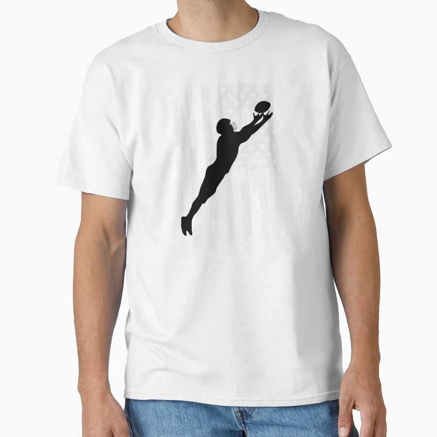 Football American Flag T-Shirt - Novelty Apparel for Adults - T-Shirt, Sweatshirt, Hoodie