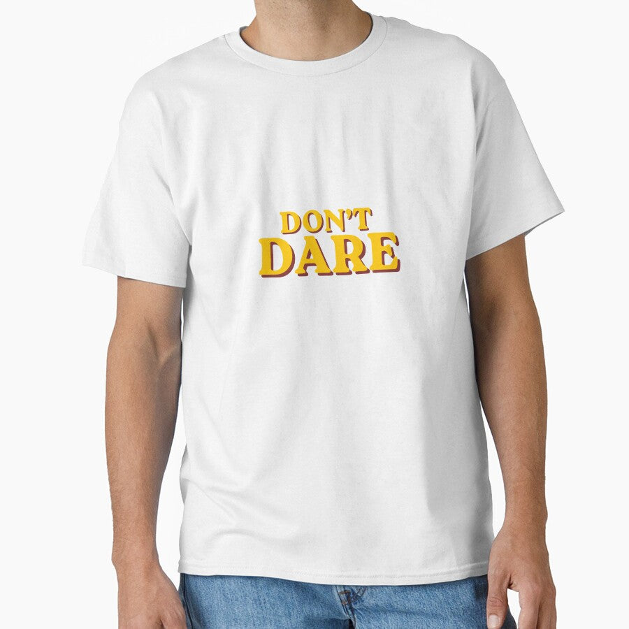 Don't Dare Retro Quote Artwork by FlowerBanks - Adult & Kids T-Shirts, Sweatshirts & Hoodies apparel design preview 1