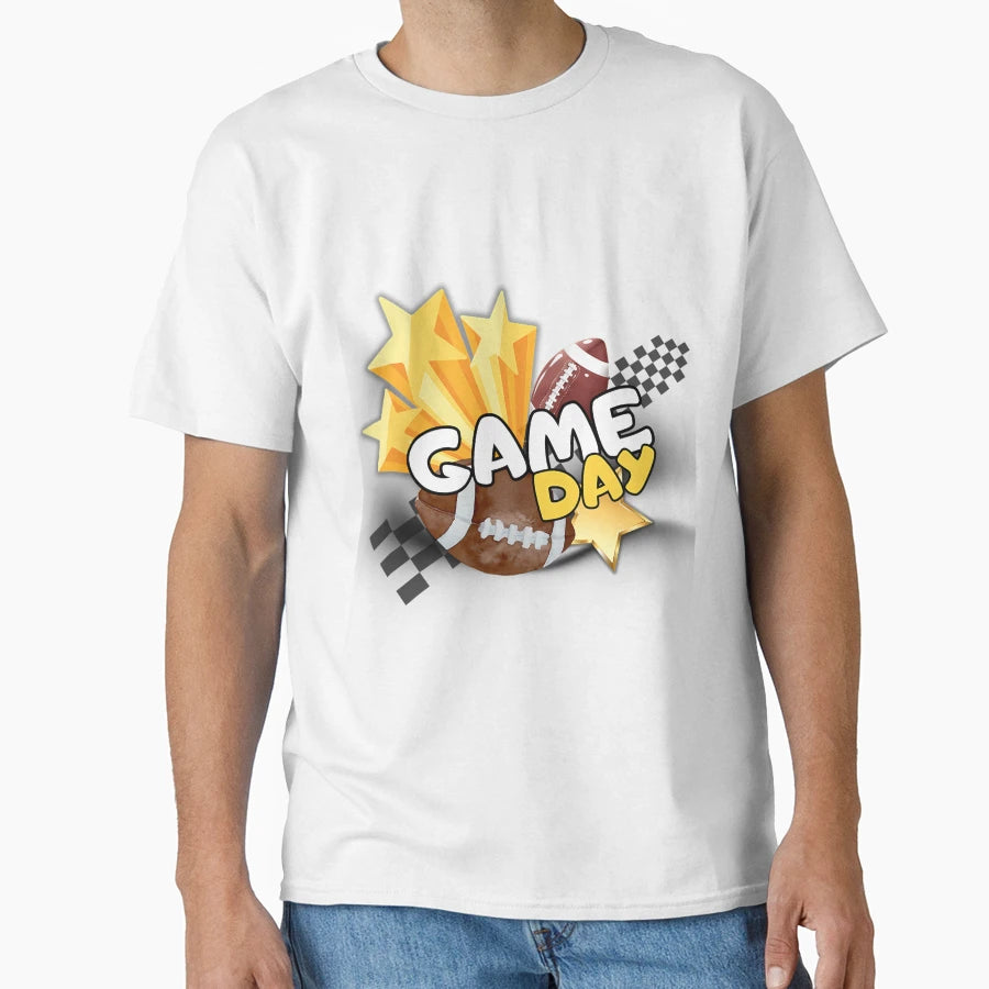 Game Day Football Fun T-Shirt - Minimalist Print for Adults - T-Shirt, Sweatshirt, Hoodie