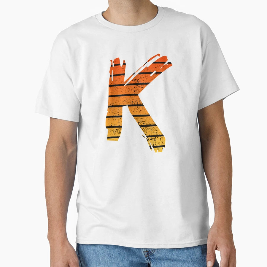 Letter K Initials T-Shirt - Aesthetic Graphic for Adults - T-Shirt, Sweatshirt, Hoodie