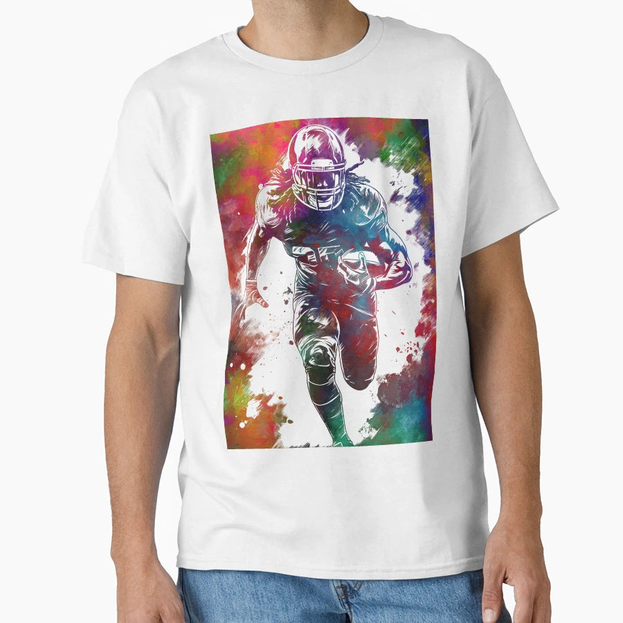 American Football Player Football Sport T-Shirt - Graphic Print Unisex - T-Shirt, Sweatshirt, Hoodie