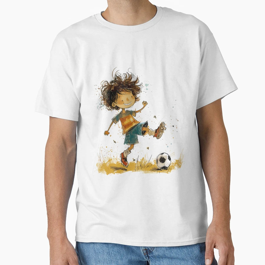 Little Playing Soccer T-Shirt - Fun Novelty Design Men Women - T-Shirt, Sweatshirt, Hoodie