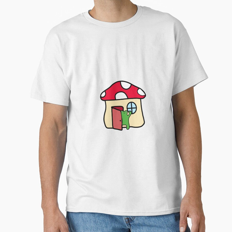 Frog in a mushroom house by jcoopx - Adult & Kids T-Shirts, Sweatshirts & Hoodies apparel design preview 1