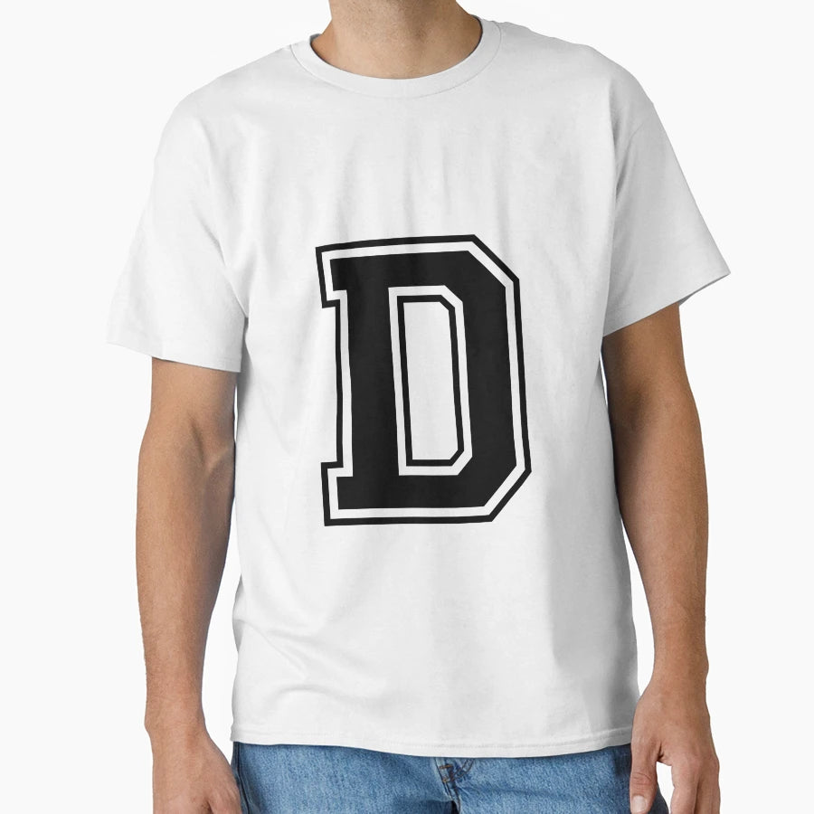Letter D T-Shirt - Casual Everyday Wear for Adults - T-Shirt, Sweatshirt, Hoodie