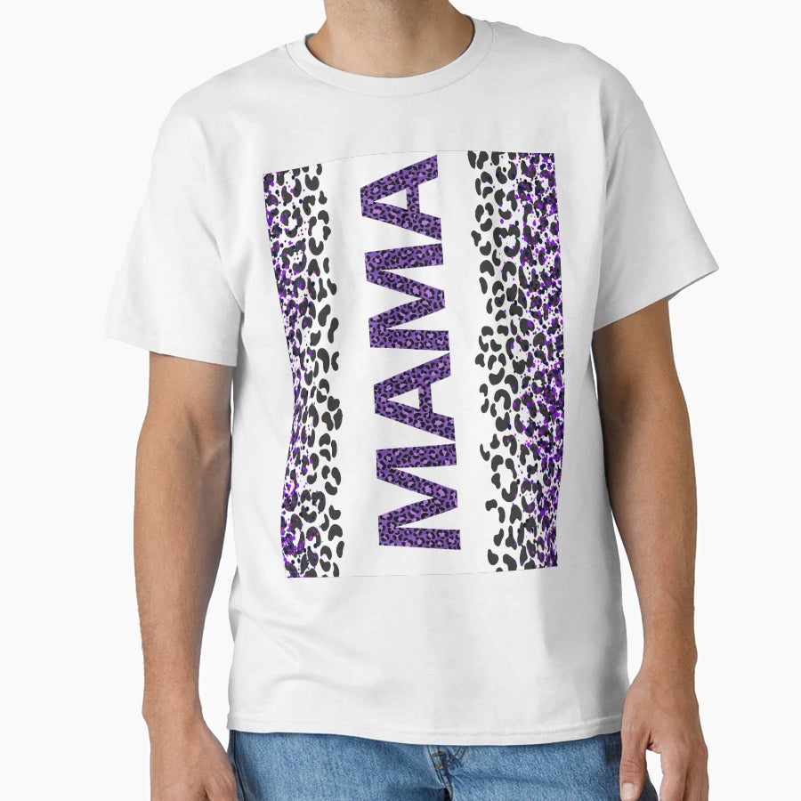 Mama Is Halfway Between Purple T-Shirt - Fun Novelty Design Men Women - T-Shirt, Sweatshirt, Hoodie