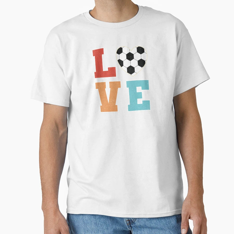 Love Soccer Love Football T-Shirt - Aesthetic Graphic for Adults - T-Shirt, Sweatshirt, Hoodie