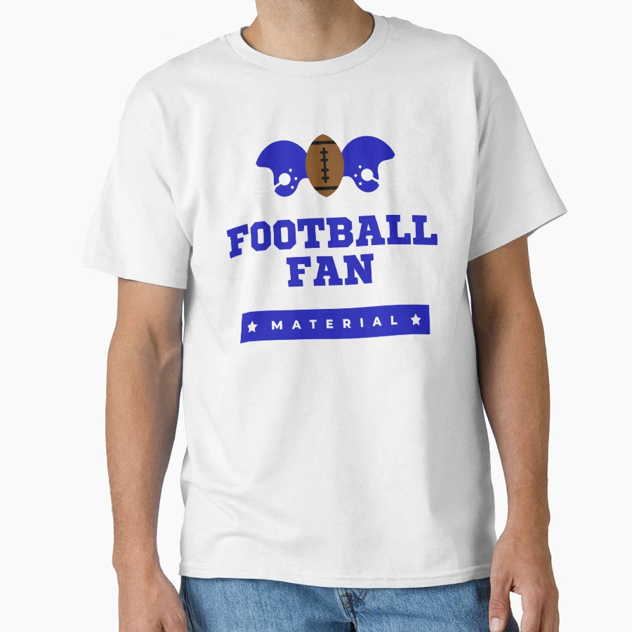 Blue Football Fan Material T-Shirt - Graphic Print Unisex - T-Shirt, Sweatshirt, Hoodie