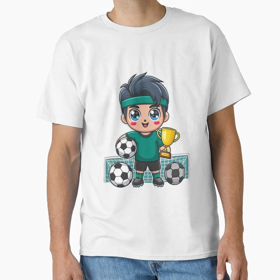 Charming Champion Cartoon Athlete T-Shirt - Graphic Print Unisex - T-Shirt, Sweatshirt, Hoodie