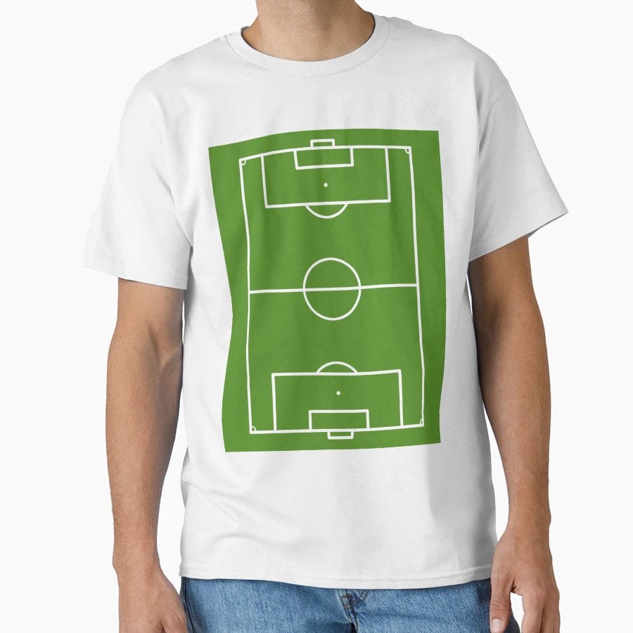 Football Field Soccer Field T-Shirt - Minimalist Print Men Women - T-Shirt, Sweatshirt, Hoodie