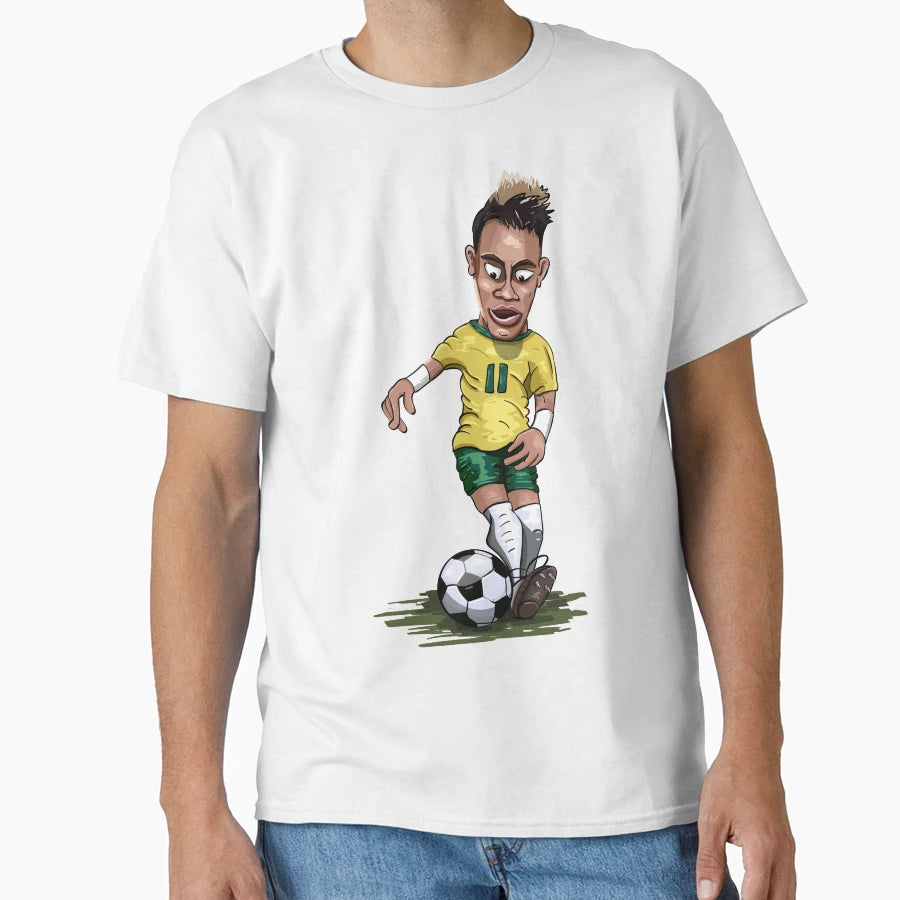 Mascot Cartoon Neymar Football T-Shirt - Streetwear Style for Adults - T-Shirt, Sweatshirt, Hoodie