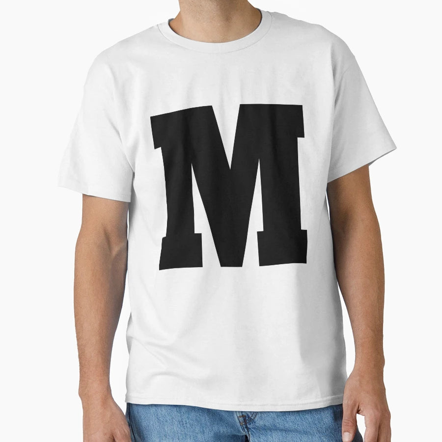 Alphabet M Uppercase Letter M Letter M T-Shirt - Novelty Apparel for Adults - T-Shirt, Sweatshirt, Hoodie