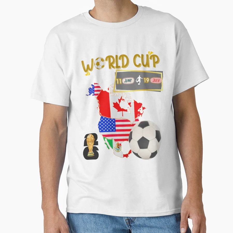 World Cup 2026 North America Usa Canada T-Shirt - Graphic Print Unisex - T-Shirt, Sweatshirt, Hoodie