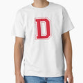 Red Varsity Letter D T-Shirt - Novelty Apparel Men Women - T-Shirt, Sweatshirt, Hoodie