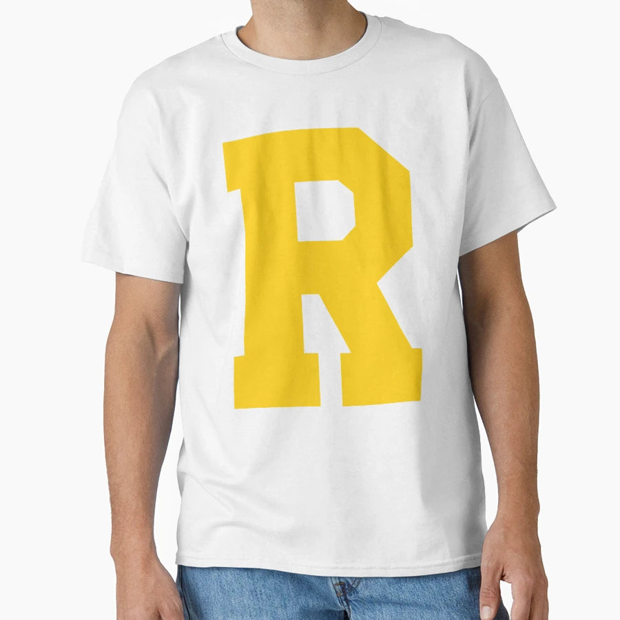 Alphabet Yellow R Sports Letter R T-Shirt - Trendy Graphic Men Women - T-Shirt, Sweatshirt, Hoodie