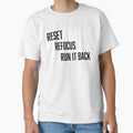 Reset. Refocus. Run it back. by StrideCo - Adult & Kids T-Shirts, Sweatshirts & Hoodies apparel design preview 1