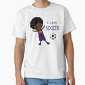 I Love Soccer Black Barcelona Fan T-Shirt - Graphic Print Unisex - T-Shirt, Sweatshirt, Hoodie