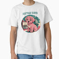 Vintage vibes. Cute pink puppy. by JAGA-ALIME - Adult & Kids T-Shirts, Sweatshirts & Hoodies apparel design preview 1