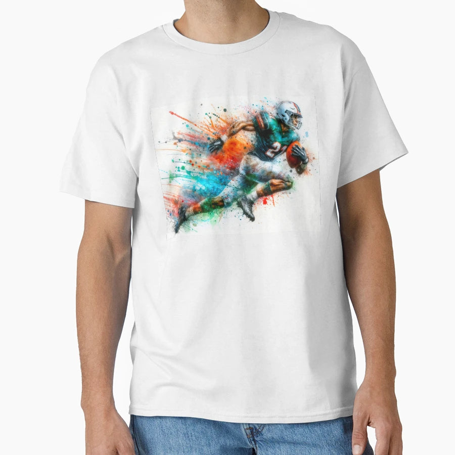 Dynamic Footballer Action T-Shirt - Minimalist Print for Adults - T-Shirt, Sweatshirt, Hoodie