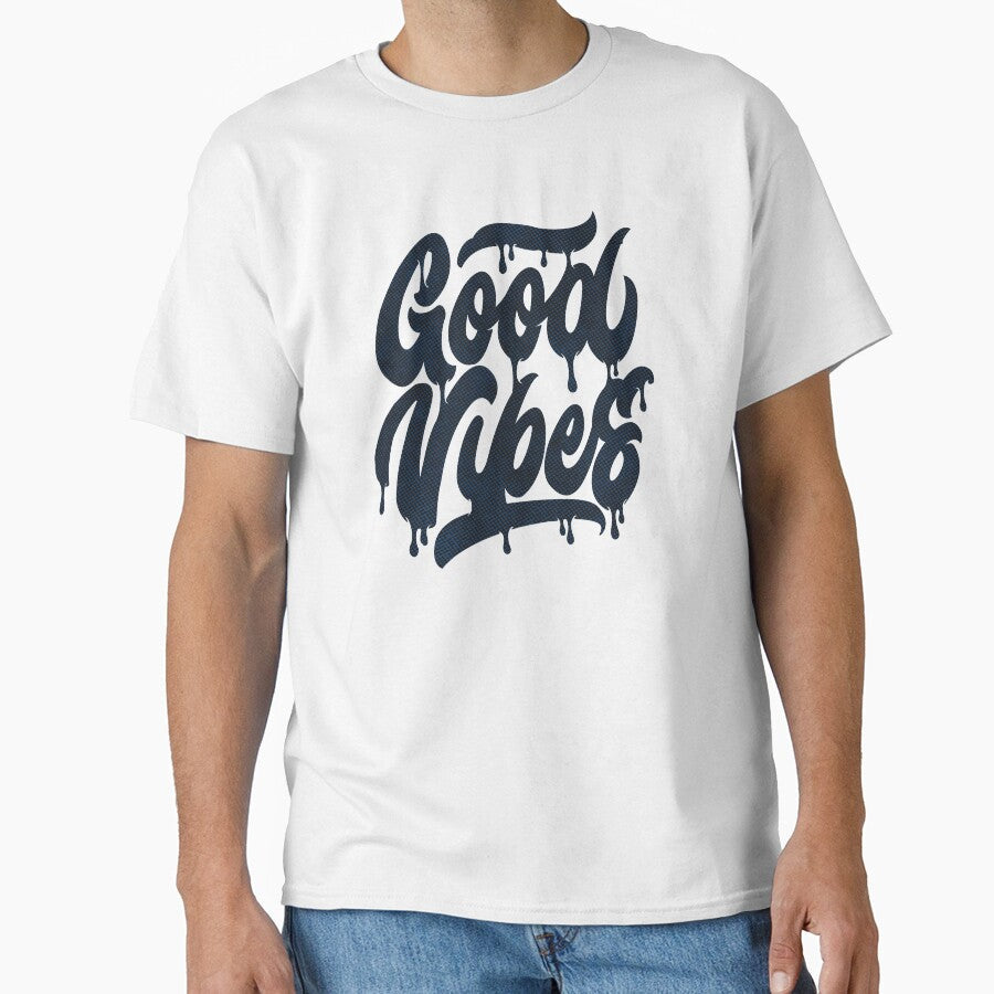 Good Vibes typography design pin buttons, stickers by - Adult & Kids T-Shirts, Sweatshirts & Hoodies apparel design preview 1