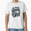 Good Vibes typography design pin buttons, stickers by - Adult & Kids T-Shirts, Sweatshirts & Hoodies apparel design preview 1