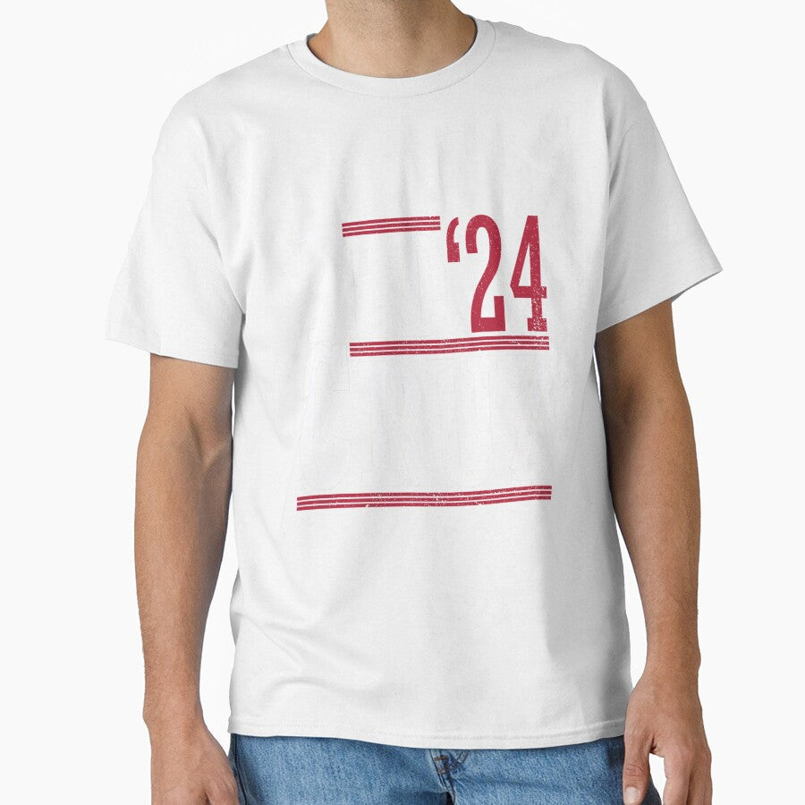 Red White Bold '24 Statement Gift by wyniadanesei - Adult & Kids T-Shirts, Sweatshirts & Hoodies apparel design preview 1