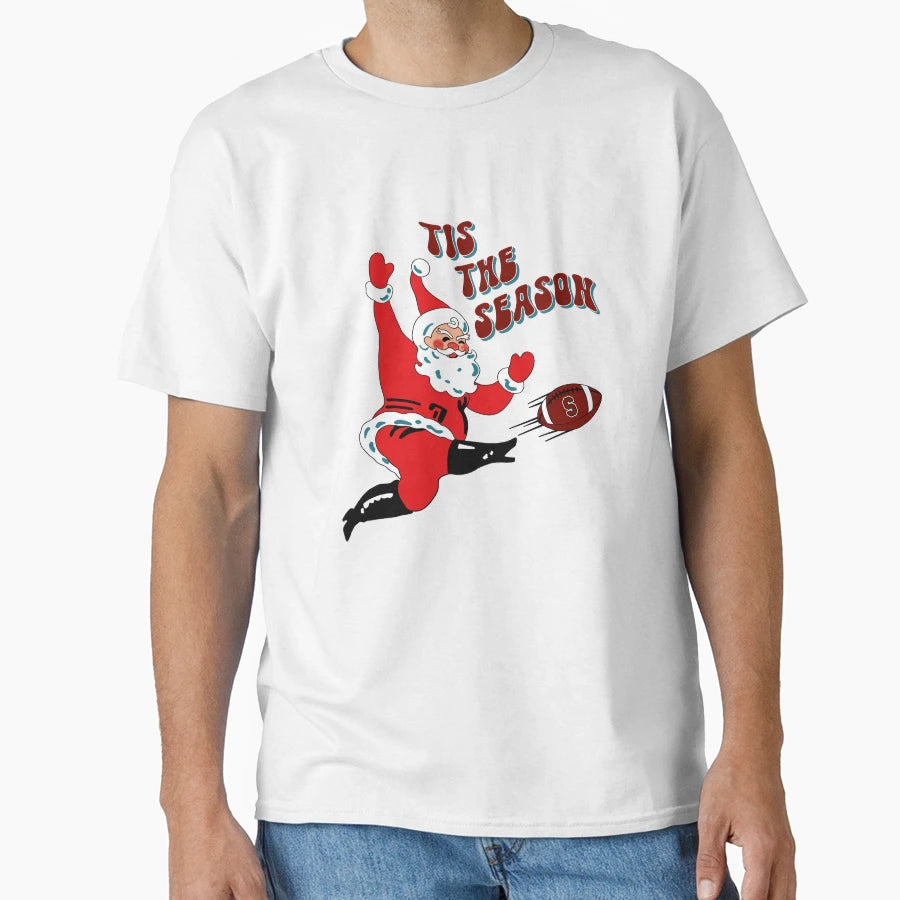 Football Santa Football Lovers Football T-Shirt - Unique Graphic Unisex - T-Shirt, Sweatshirt, Hoodie