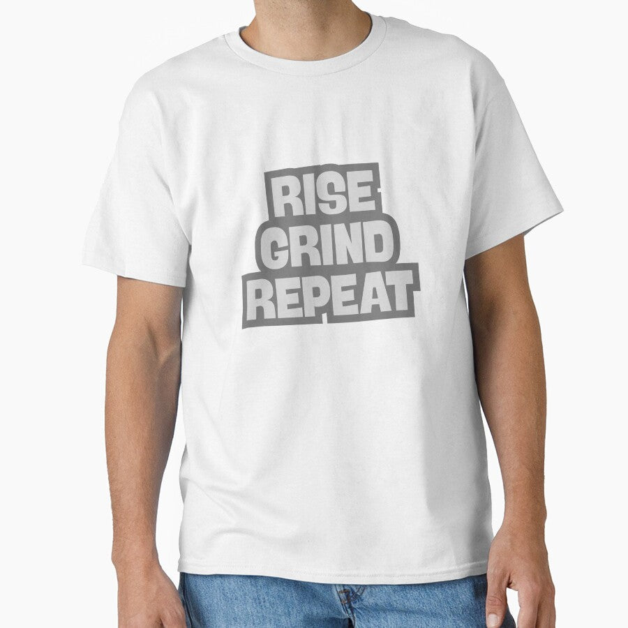 Rise Grind Repeat by NicolasGlowArt - Adult & Kids T-Shirts, Sweatshirts & Hoodies apparel design preview 1