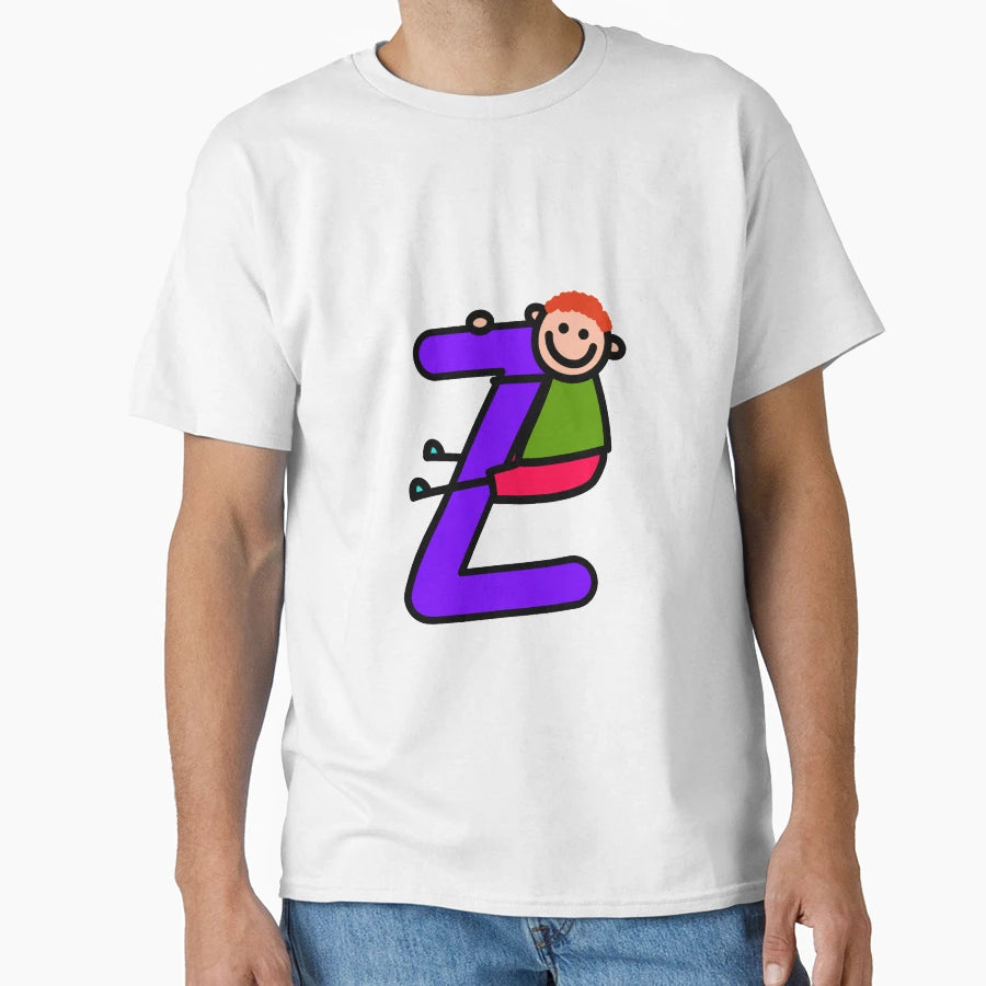 Letter Z Alphabet Colorful Cartoon T-Shirt - Novelty Apparel for Adults - T-Shirt, Sweatshirt, Hoodie