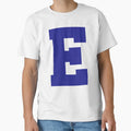 Alphabet Blue E Sports Letter E T-Shirt - Graphic Print Men Women - T-Shirt, Sweatshirt, Hoodie