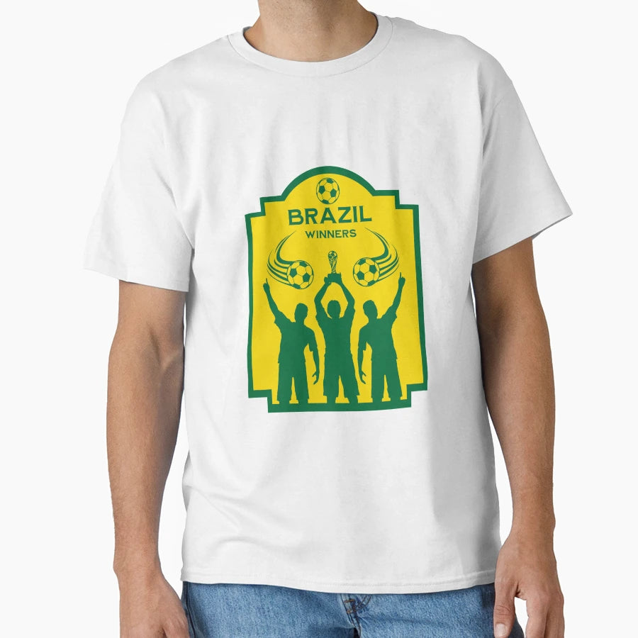 Brazil Football Winners T-Shirt - Casual Everyday Wear Men Women - T-Shirt, Sweatshirt, Hoodie