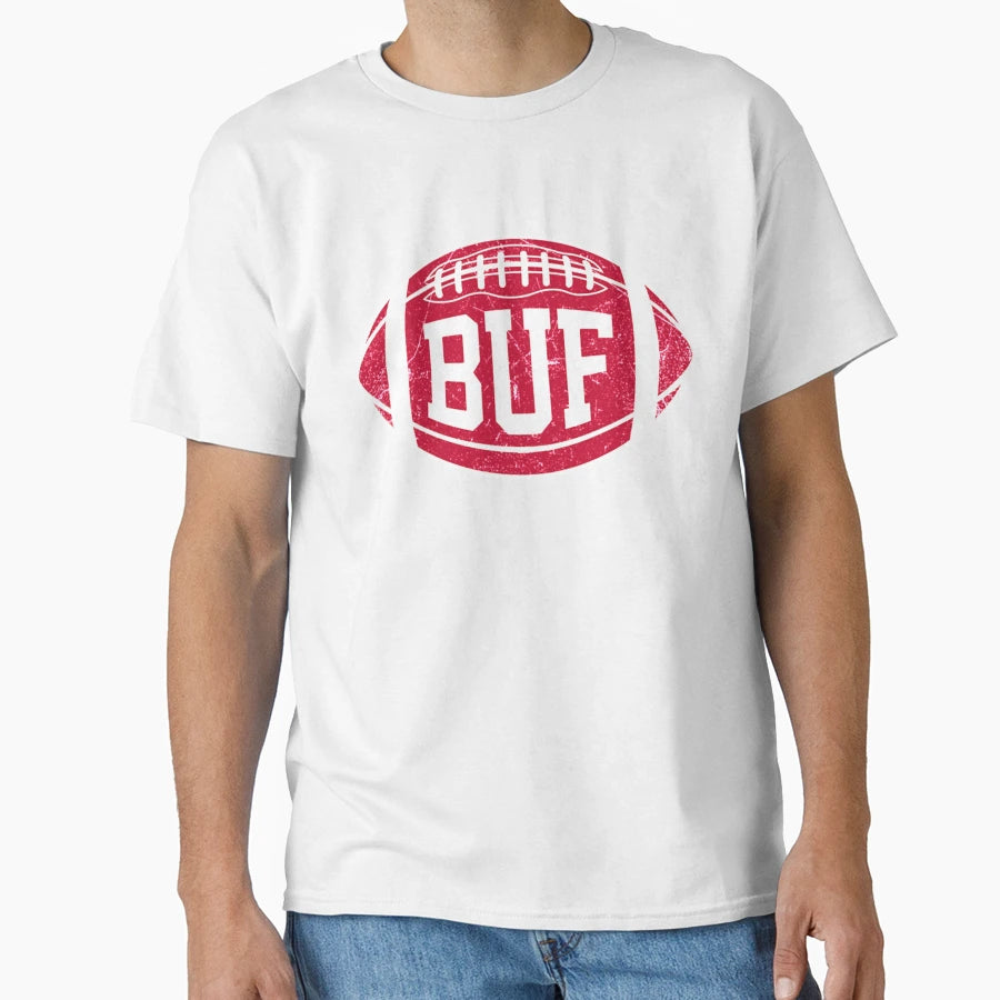 Buf Football Blue T-Shirt - Fun Novelty Design for Adults - T-Shirt, Sweatshirt, Hoodie