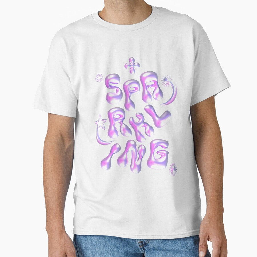 Sparkling 3D Shiny Typography Aesthetic Design by - Adult & Kids T-Shirts, Sweatshirts & Hoodies apparel design preview 1