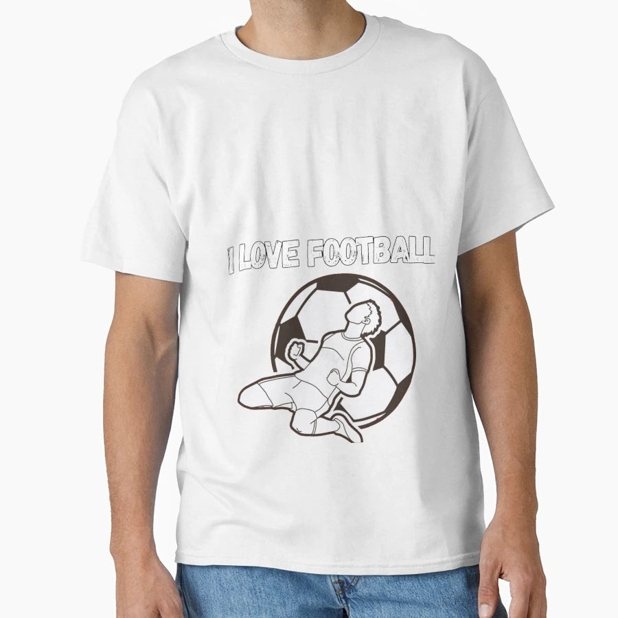 Love Football T-Shirt - Custom Art Print Unisex - T-Shirt, Sweatshirt, Hoodie