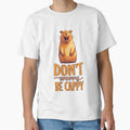 Don't Worry, Be Cappy Smiling Cartoon Capybara Design - Adult & Kids T-Shirts, Sweatshirts & Hoodies apparel design preview 1