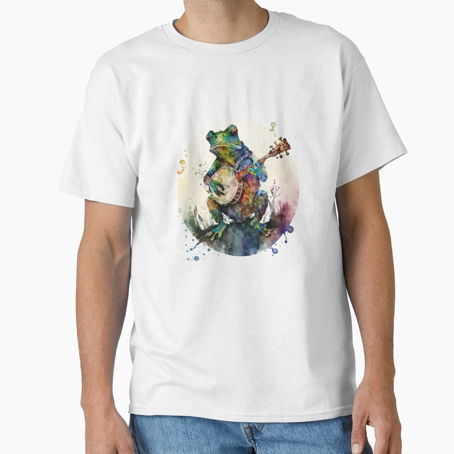 Frog Strummin': Get Hoppin' with the Banjo - Adult & Kids T-Shirts, Sweatshirts & Hoodies apparel design preview 1