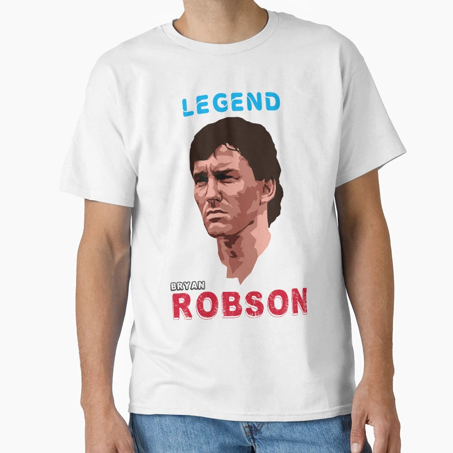 Bryan Robson Football Legend T-Shirt - Novelty Apparel for Adults - T-Shirt, Sweatshirt, Hoodie