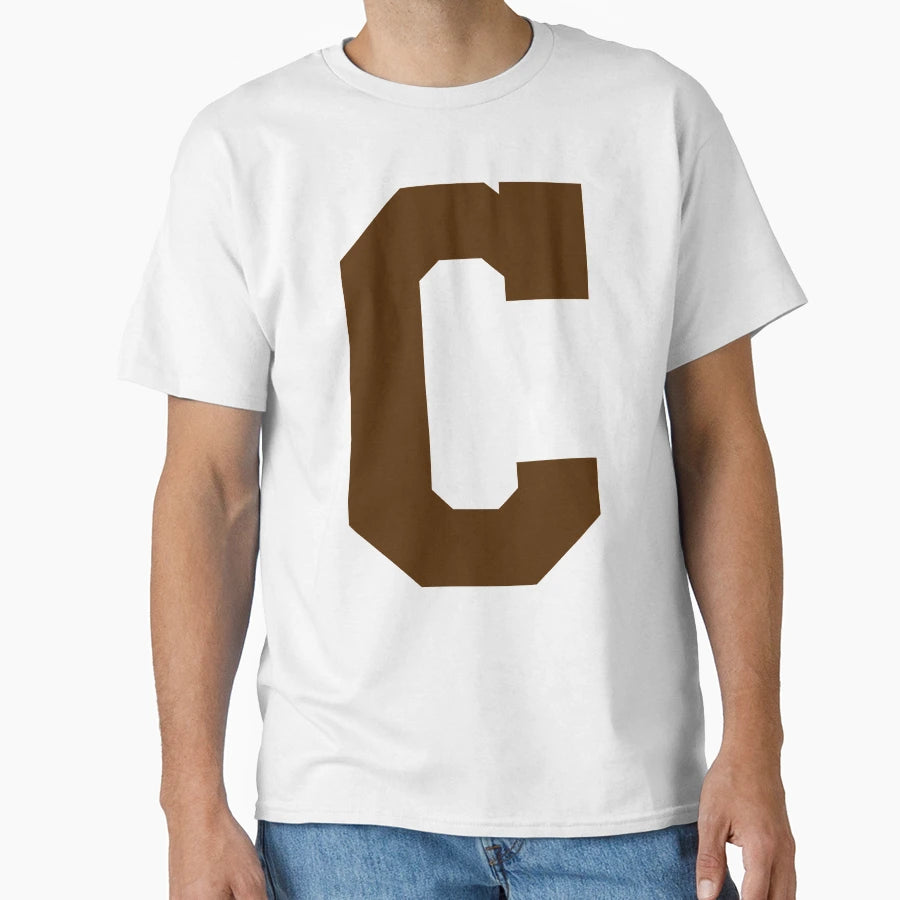 Alphabet Brown C Sports Letter C T-Shirt - Unique Graphic Men Women - T-Shirt, Sweatshirt, Hoodie