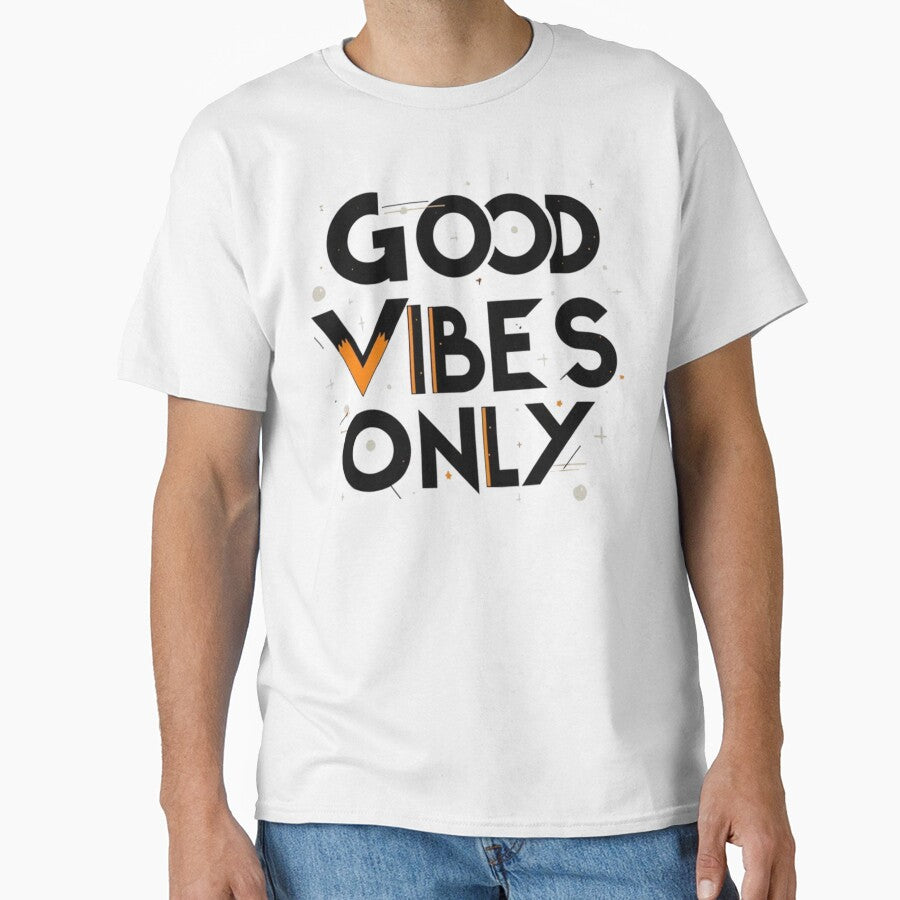 Good Vibes Minimal Typography by RedWhiteTees - Adult & Kids T-Shirts, Sweatshirts & Hoodies apparel design preview 1