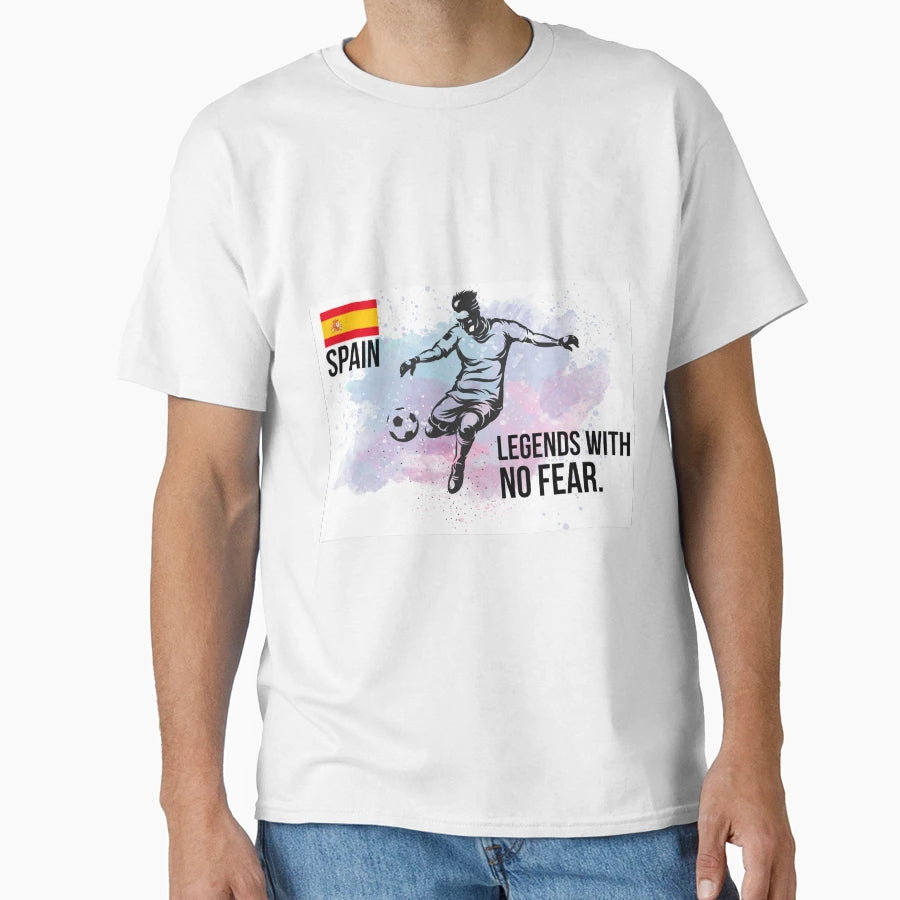 Spanish Football Player Kicking T-Shirt - Aesthetic Graphic Unisex - T-Shirt, Sweatshirt, Hoodie