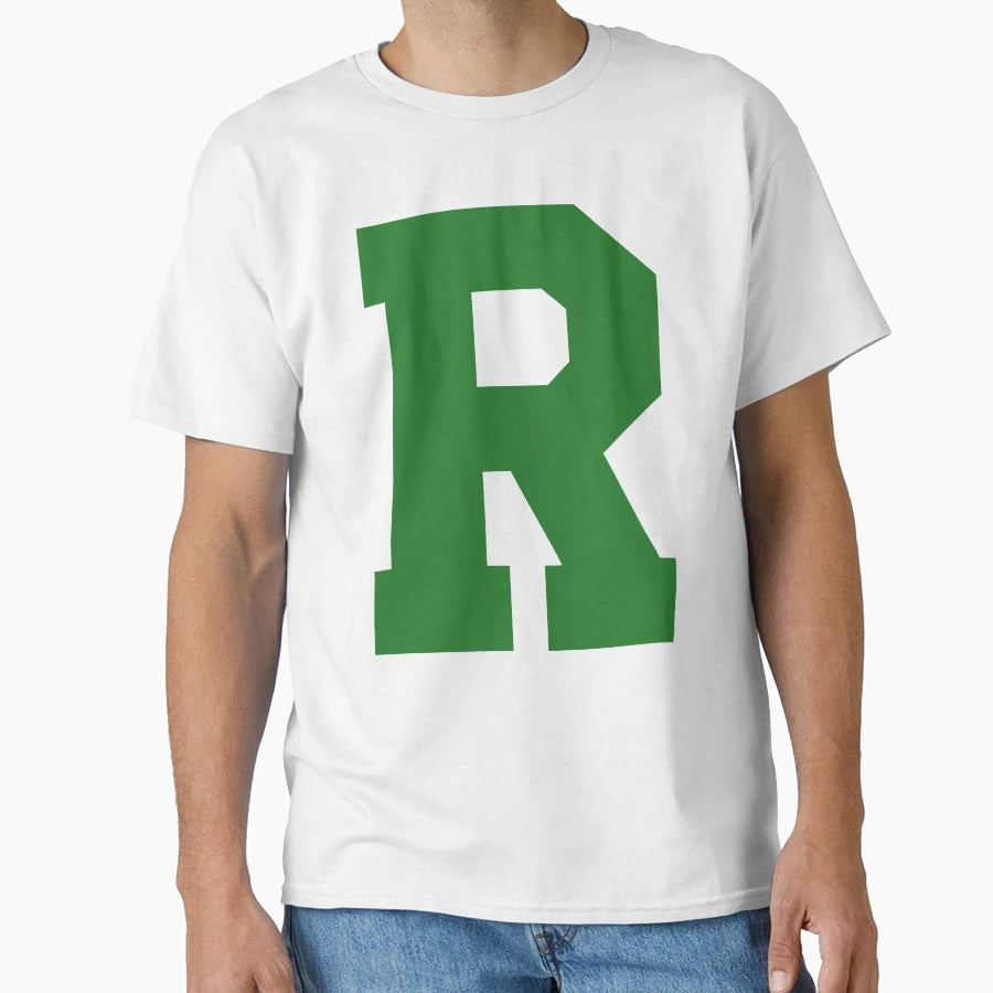 Alphabet Green R Sports Letter R T-Shirt - Minimalist Print Men Women - T-Shirt, Sweatshirt, Hoodie