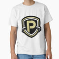 Illustration Letter P Esports Shield T-Shirt - Unique Graphic for Adults - T-Shirt, Sweatshirt, Hoodie